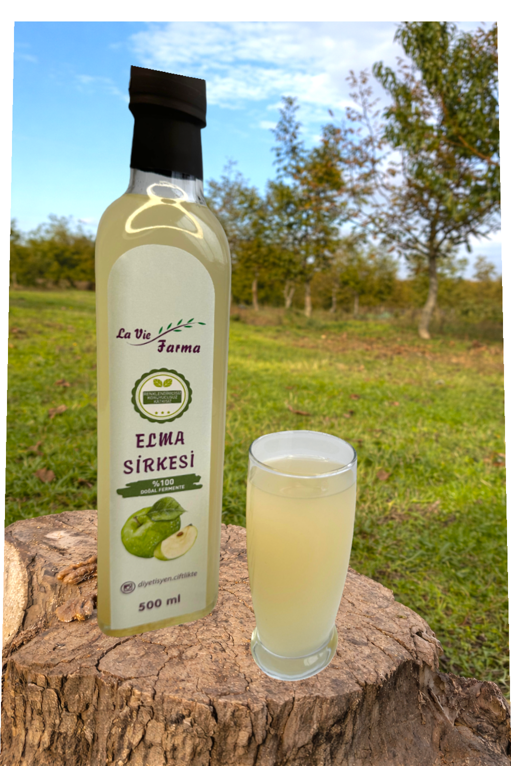 DOĞAL FERMENTE ELMA SİRKESİ (500 ML)